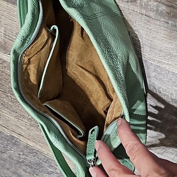 Fossil Mint Green Pebbled Leather Hand Bag - Picture 9 of 13